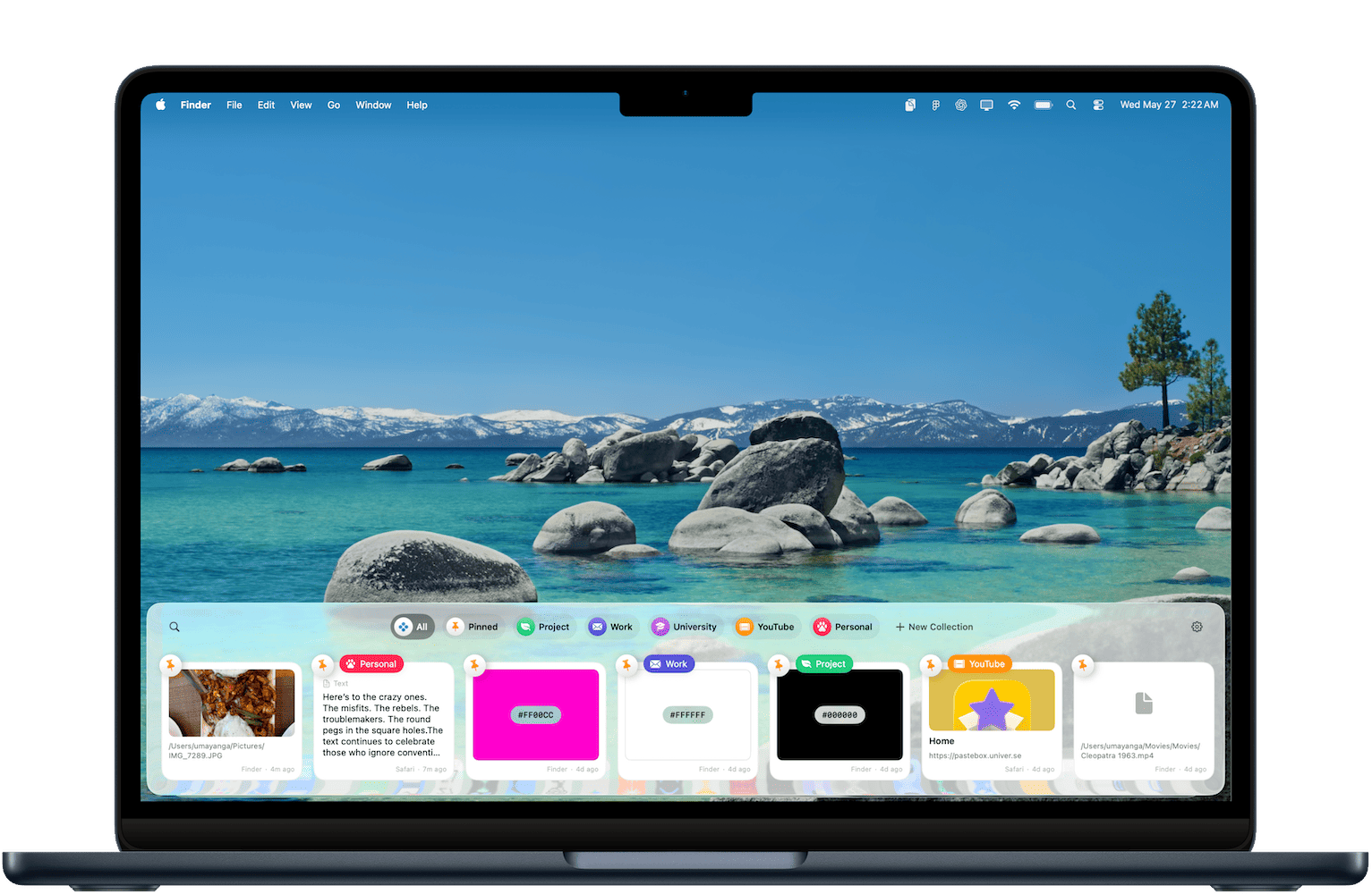 PasteBox macOS clipboard manager interface