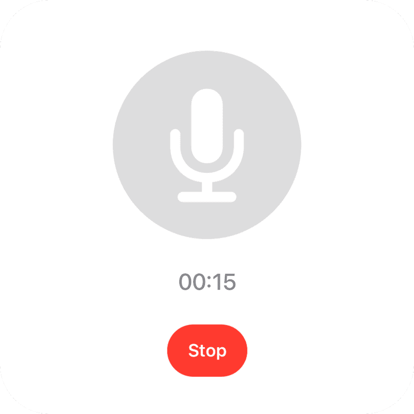 Timeline voice recorder interface